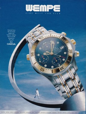 OMEGA Seamaster WEMPE Original 1994 Vintage Print Ad!!