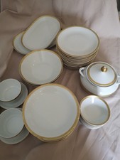 Essservice Porzellan 12 Vohenstrauss Seltmann Goldrand Kronenstempel 