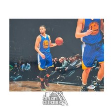 Stephen Curry Autographed Golden State 11x14 Photo - PSA/DNA (Ball, Black Ink)