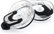 30/40 oz Tumbler Replacement Lids,2pack Spill Proof Straw Lids 2pack, Black