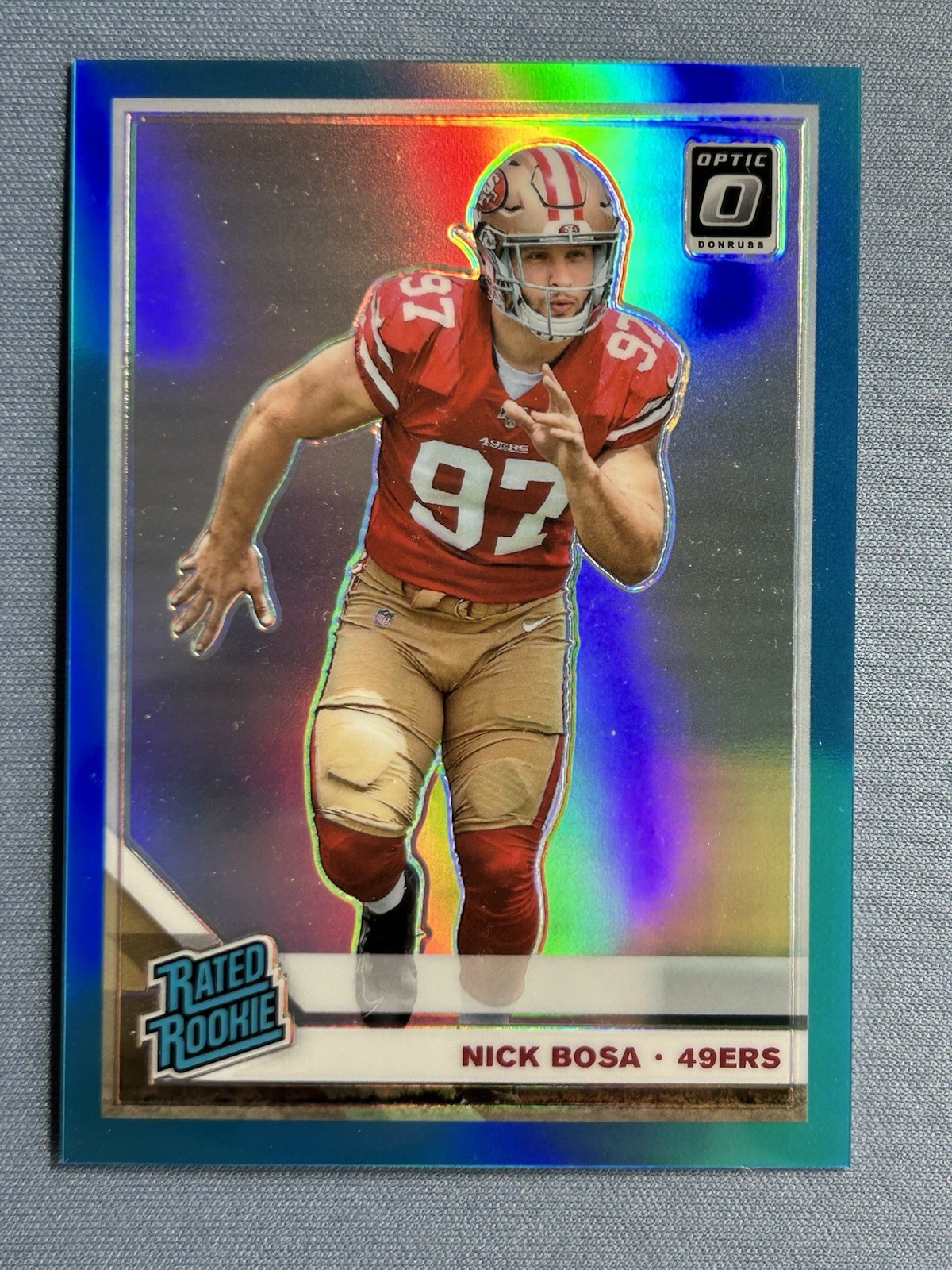 2019 Donruss Optic Nick Bosa Aqua Rookie RC #188/299 49ers