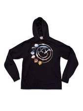 Vtg Blink 182 Chrome Band Logo Hoodie Black Adult Small APX