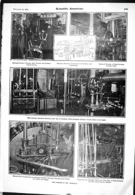 Alte 1905 wissenschaftliche amerikanische Turbinen Carmania Propellerwelle Tier 20.