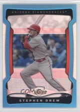 2009 Topps Finest Blue Refractor 207/399 Stephen Drew #63 1k5