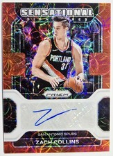 2021-2022 Prizm Zach Collins Choice Red Scope Sensational Signatures Auto SS-ZCL