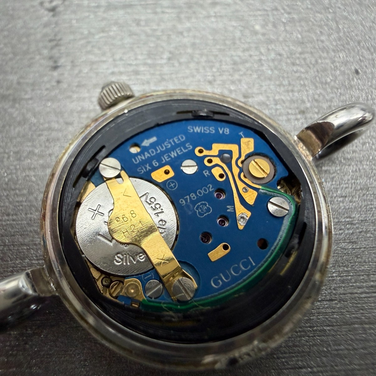 Gucci Watch Women 20mm Blue Dial Sterling Silver Round 2900