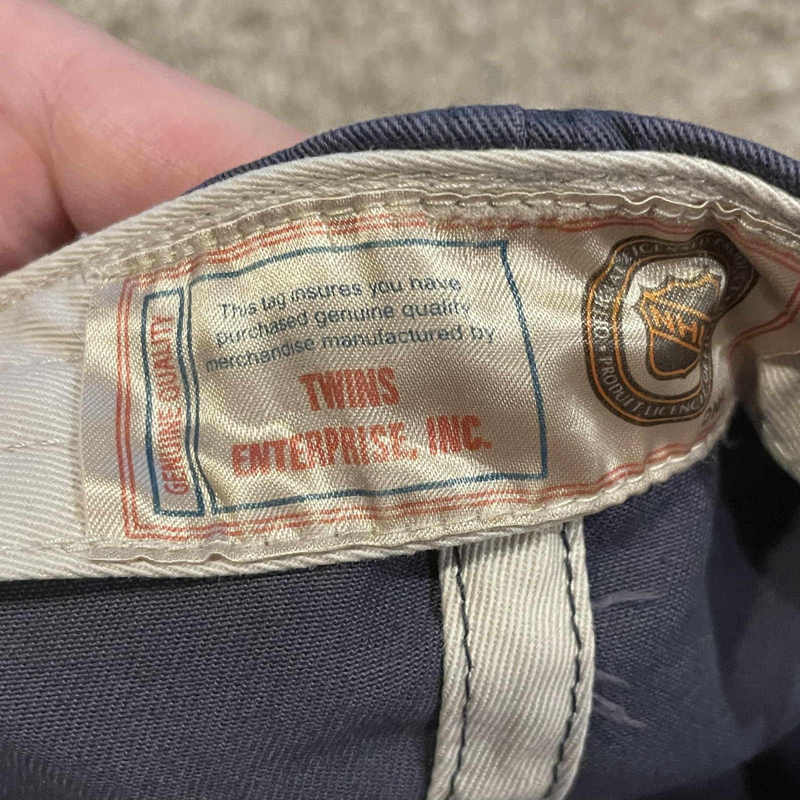 Vintage Colorado Avalanche Hat Twin Enterprise Strap Back Blue White NHL Dad Hat