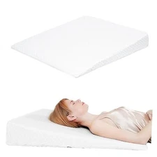 Wedge Pillow, Bed Wedge Pillows for Sleeping, Snoring, Back Support, 5in White