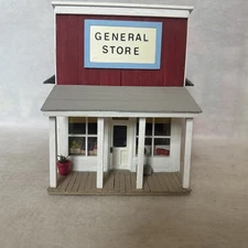 O Gauge O-27 Wood Built General Store Building For Train, Set Layout