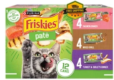 Purina Friskies Wet Cat Food, Pate Variety Pack with Salmon,