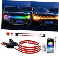 RGB Hood Light Strip with Sequential Turn Signal 79 inches Dynamic Multicolor
