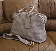 Gianni Versace Tan Quilted High-End Luxury Designer Handbag