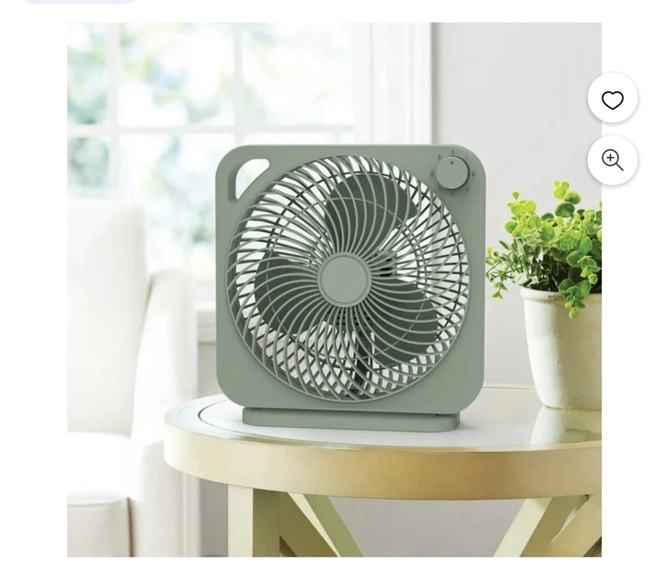 Ventilador elétrico AC pessoal Mainstays NewStyle 9” caixa, 3 velocidades, cor aleatória. - Imagem 4 de 4