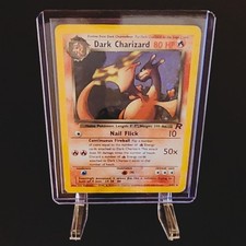Dark Charizard 4/82 Holo Team Rocket carta Pokémon vintage rara WOTC LP