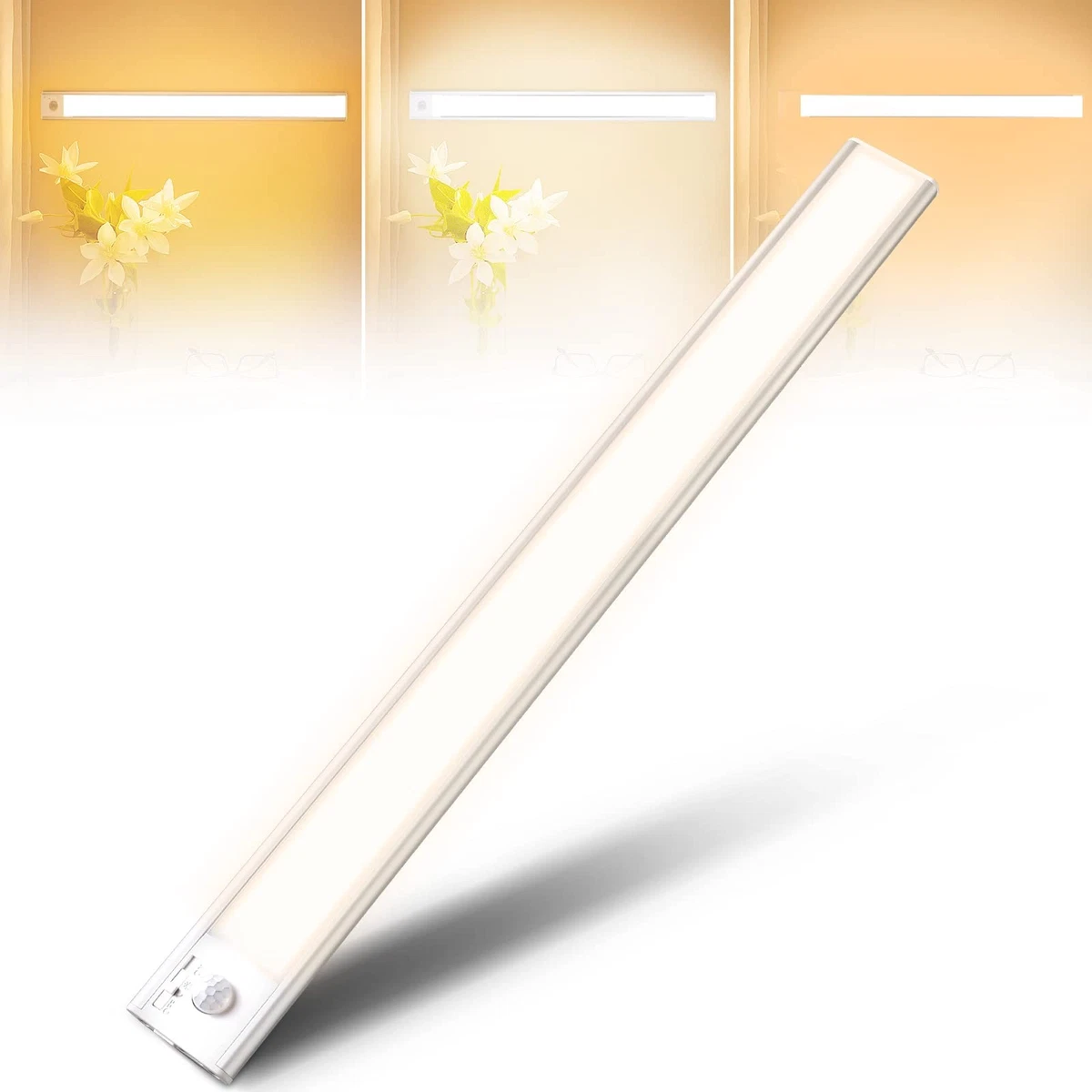 Lámpara LED AiQInu 146 regulable con sensor de movimiento USB de 40 cm