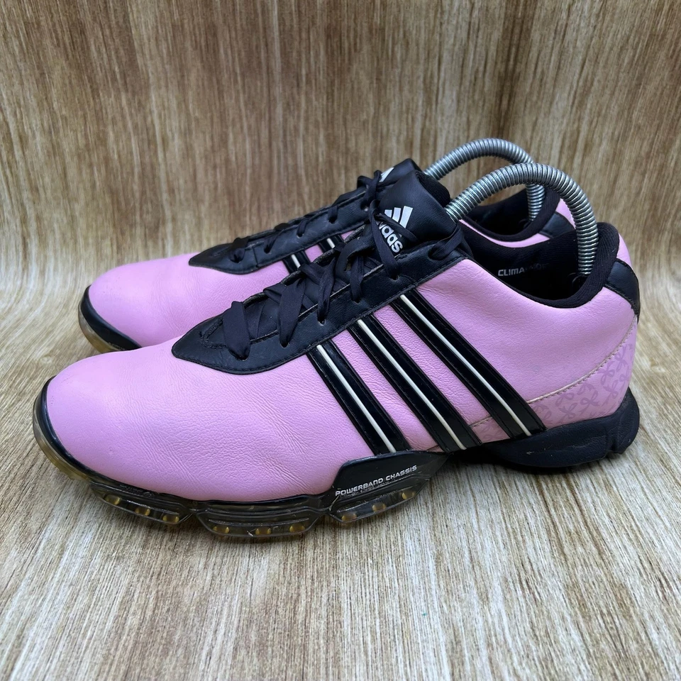Zapatos de golf Adidas Tour 360 para mujer talla 9 Powerband chasis rosa negro picos Foto 3 de 4