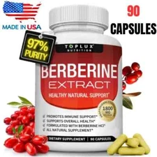 💊Extracto de Berberina 1800 mg🌿Aumenta la Inmunidad y Apoya la Salud en Genera