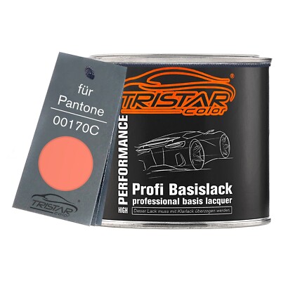 Autolack Dose spritzfertig für Pantone 00170C 170C Light Orange Basislack 0,5L