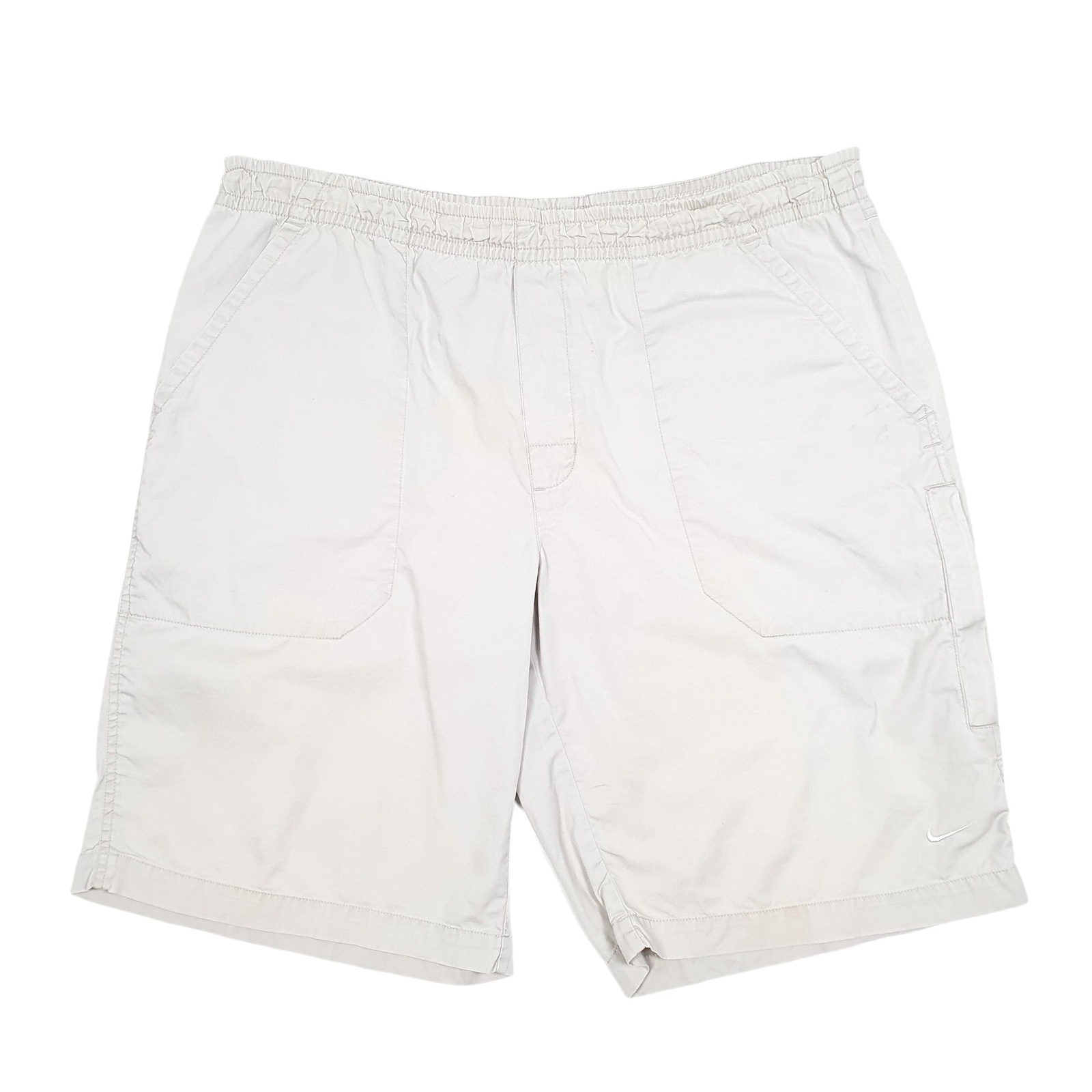 NIKE Vintage 2000s Casual Beige Sport Cotton  &  Polyester Shorts Mens W38