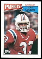1987 Topps #99a Tony Collins New England Patriots Football Card
