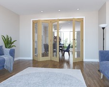 2209mm Oak 1 Lite Clear Glass
