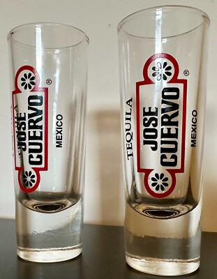 2 x Jose Cuervo Tequila Long Schnapsgläser