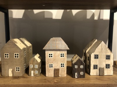 Rustic Wooden House Ornament Wood Home Decor 5 Designs Parlane Ebay