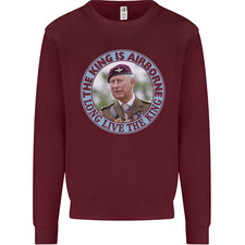 The King Is Airborne Charles Coronation Mens Sweatshirt Jumper