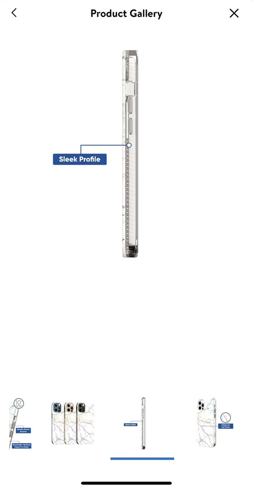 FUNDA PROTECT ONN IPHONE 12 PRO MAX MÁRMOL METÁLICO Foto 3 de 4