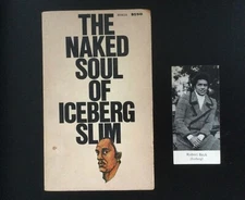 Iceberg Slim’s Autograph: The Naked Soul of Iceberg Slim & Business Card (Rare)
