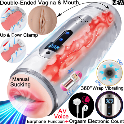 2 in 1 Automatic Handsfree Male Masturbator Cup Stroker Pocket Pussy Sex  Toy Men | eBay