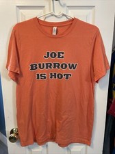 Joe Burrow Cincinnati Bengals Football Men's Orange Shirt Size Large