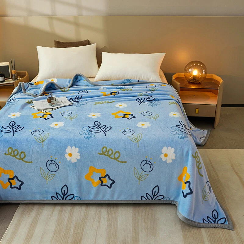 Large Blanket Warm Quilt Bed Cover Flat Sheet Luxury Grade A Warm Blanket Throw - Image 4 of 4