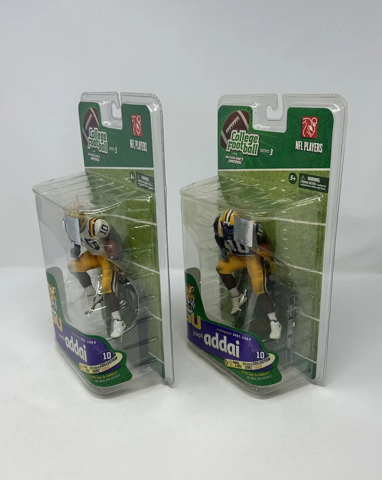 Joseph Addai LSU Tigers NCAA Series 3 McFarlane Figure Lot w/ Variant #183/500 - Image 2 of 4