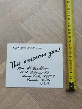 Original WW2 German American propaganda leaflet: This concerns you! Evenlop.