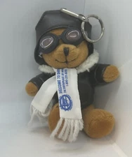 6” Stuffed Plush Bear Pilot Bomber Jacket Goggles Keychain Steven Smith