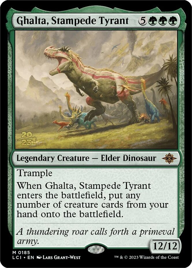 1x Ghalta, Stampede Tyrant - Foil - Prerelease Promo NM-Mint, English Prerelease