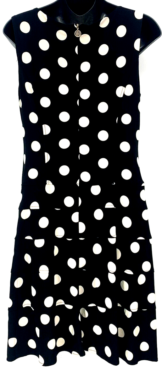 tommy hilfiger dress black and white Tommy Hilfiger Houndstooth Relaxed Fit Midi Dress White Multi
