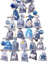 Diy Adventskalender Set 24 Blau Grau StoffsäCkchen Weihnachtskalender