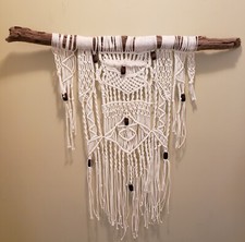 Gorgeous Macrame Driftwood 38 Inch Wall Hanging, 24 in W x 34 In L for Macrame