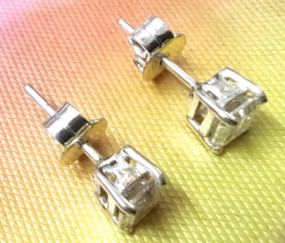 White Diamond Emerald Cut  Earring 2 Ct Certified G VVS1 Lab Create Studs Luster