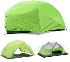 BISINNA Ultralight 2 Person Tent Backpacking Lightweight 3 Season Green 