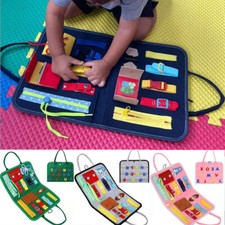 Montessori Toy Play Board Sensory Board Busy Board Fine Motor Skill Train New
