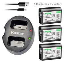 NP-FW50 Battery or Dual Charger for Sony ILCE-6000 Alpha a6000, NEX-C5, NEX-F3