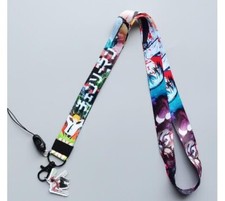 Lot 10pcs Anime Acrylic pendant Lanyard Mobile Phone ID Card KeyChain Holder