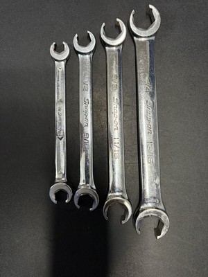 Snap On RXF 4 Pc SAE - Flare Nut Line Wrench Set RXH 3/8-13/16