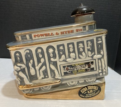 Vtg 1968 Ezra Brooks Powell & Hyde St. Streetcar San Francisco Whisky Decanter
