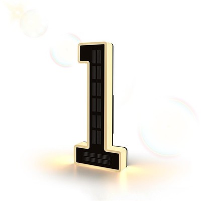 6.7 Inch Solar Lighted House Numbers for Outside, Light Up Waterproof LED Add...