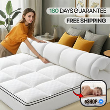 Extra Thick Mattress covers Topper 1000Gsm Cooling Noiseless Breathable Fitted