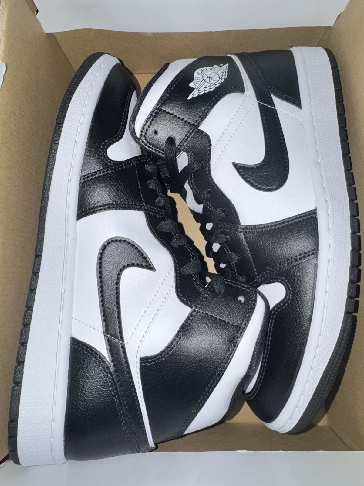 Nike Air Jordan 1 Mid Panda Black White Women's Sizes 9 Men’s Size 7.5 New thumbnail 19